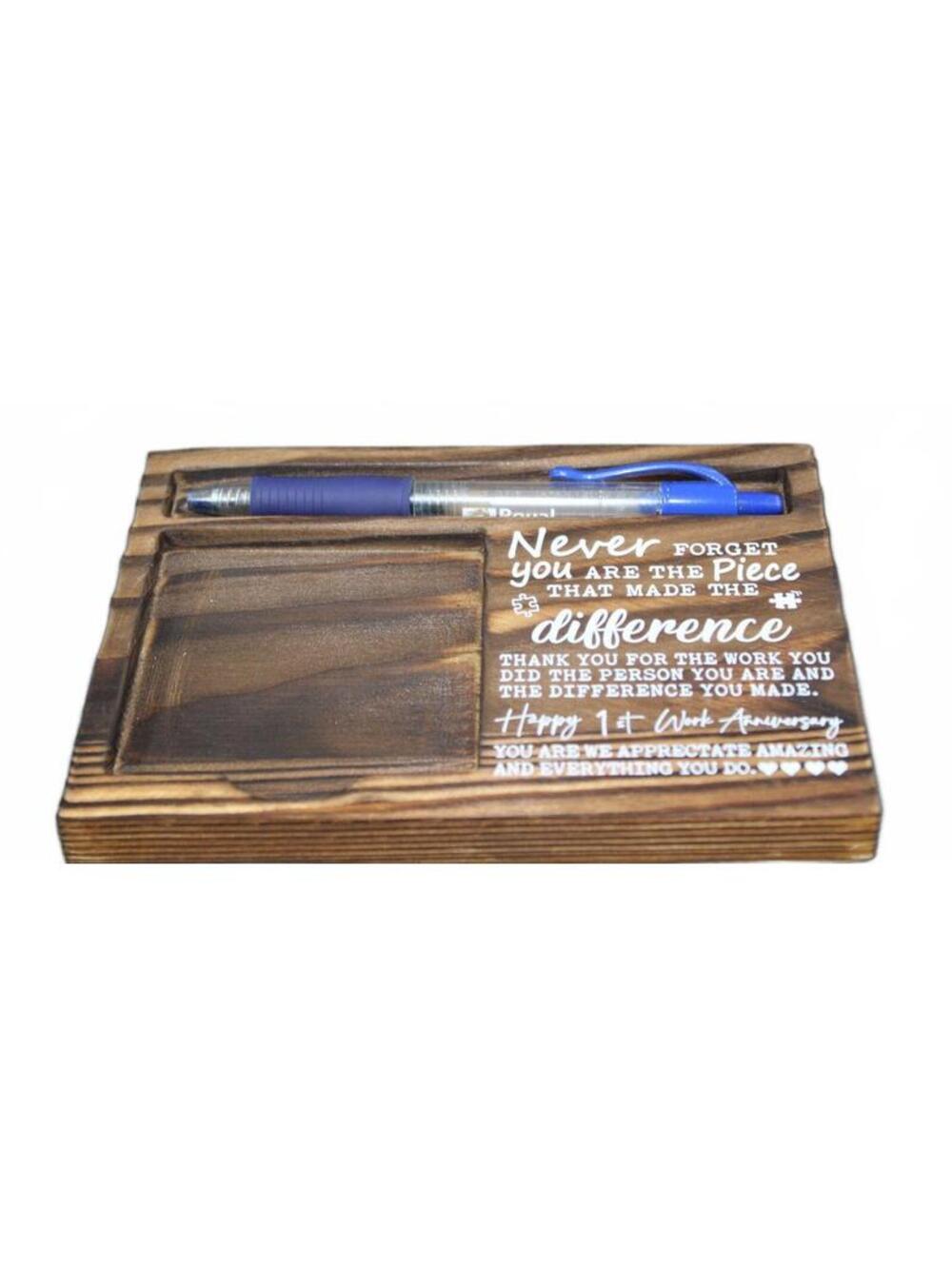 1st Work Anniversary Desk Plaque & Organizer